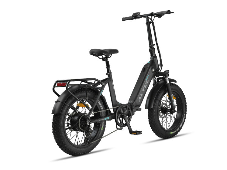 Altec primera fatbike vélo pliant 20 pouces 41 cm unisexe 8v frein à disque noir mat