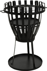 Ambiance 2-in1 Panier de pompiers avec gril barbecue 660 ° C Ø 54 cm noir