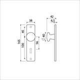 Ami knop 160 40 vast kortschild 165 4 rh sl 56 f2 - 310102