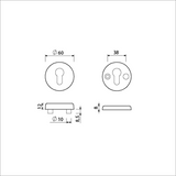 Ami veiligheidsbeslag rozet rond profielcilinder f1 deurdikte 38 42 mm - 816121