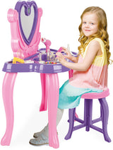 Table de maquillage de jouet de Pilsan Heart avec son violet 21 pièces pourpre