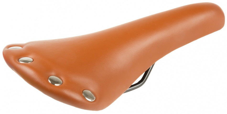Rivet Race Saddle Unisexe Imitation en cuir marron