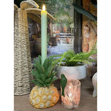 Cosydecor bougeoir ananas polystone 12x12x18cm