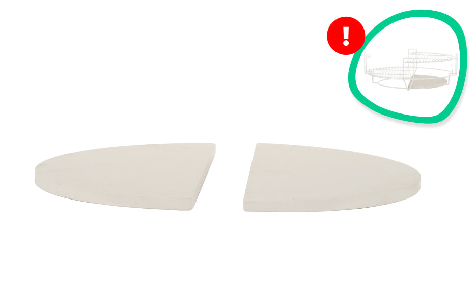 Arbaer Heat Shield 2x demi-lune pour kamado grand