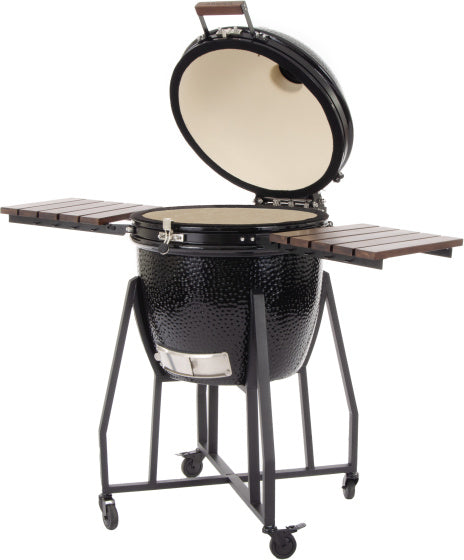 Arbaer kamado grand Ø 21 pouces avec cadre en céramique noir