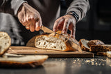 Coffret de couteaux Arbaer avec bloc magnétique, 6 pièces en acier damas, manches en bois d'olivier