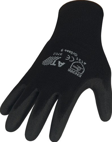 Gant Asatex | taille 9 noir | et 388 psa catégorie ii | nylon avec polyuréthane | 12 paires - 3702 9 - 3702 9
