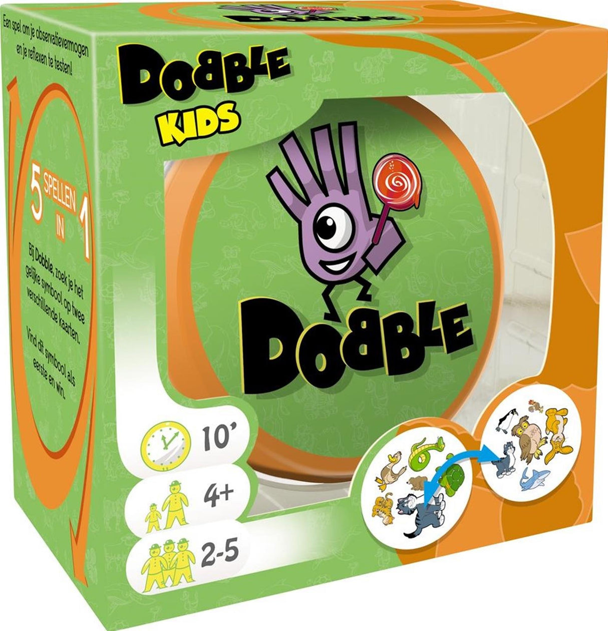 Asmodee zygomatic dobble kids jeu de cartes - jeu rapide avec des animaux pour les enfants