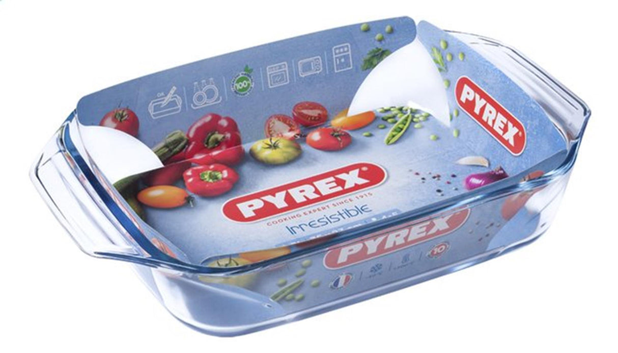 Plat à pâtisserie en Pyrex verre 35x23cm verre