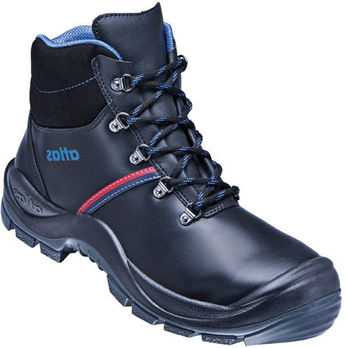 Atlas chaussure de travail anatomique bau 500 haute s3 | noir [w12] | taille 48 - 00.012.001.48