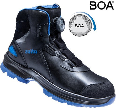 Chaussure de travail Atlas SL 9845 XP 2.0 boa haute S3 | noir bleu | taille 47 - 00.012.105.47