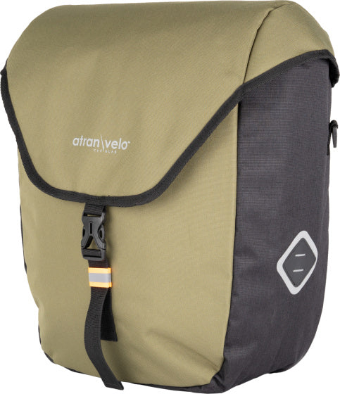Atran Velo Zap Sac à vélo unique avec adaptateur AVS 25L Groen