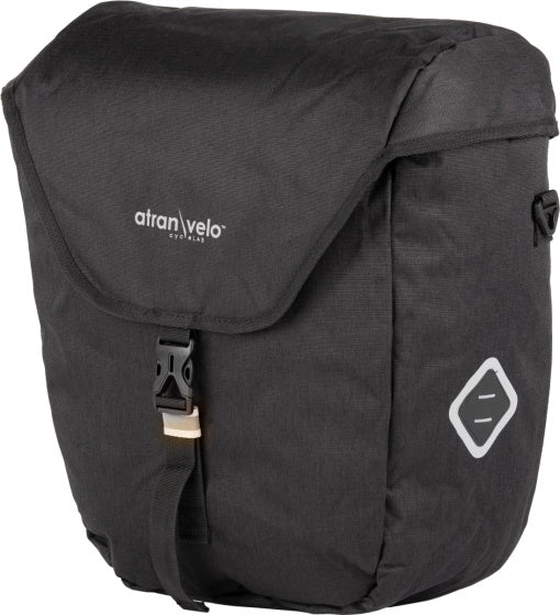 Atran Velo Zap Sac à vélo unique avec adaptateur AVS 25L noir