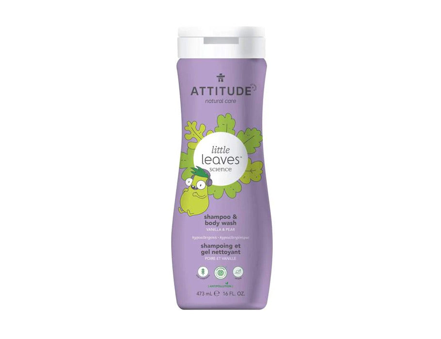 Attitude Little Leaves™ - shampooing gel douche - vanille poire - 473ml