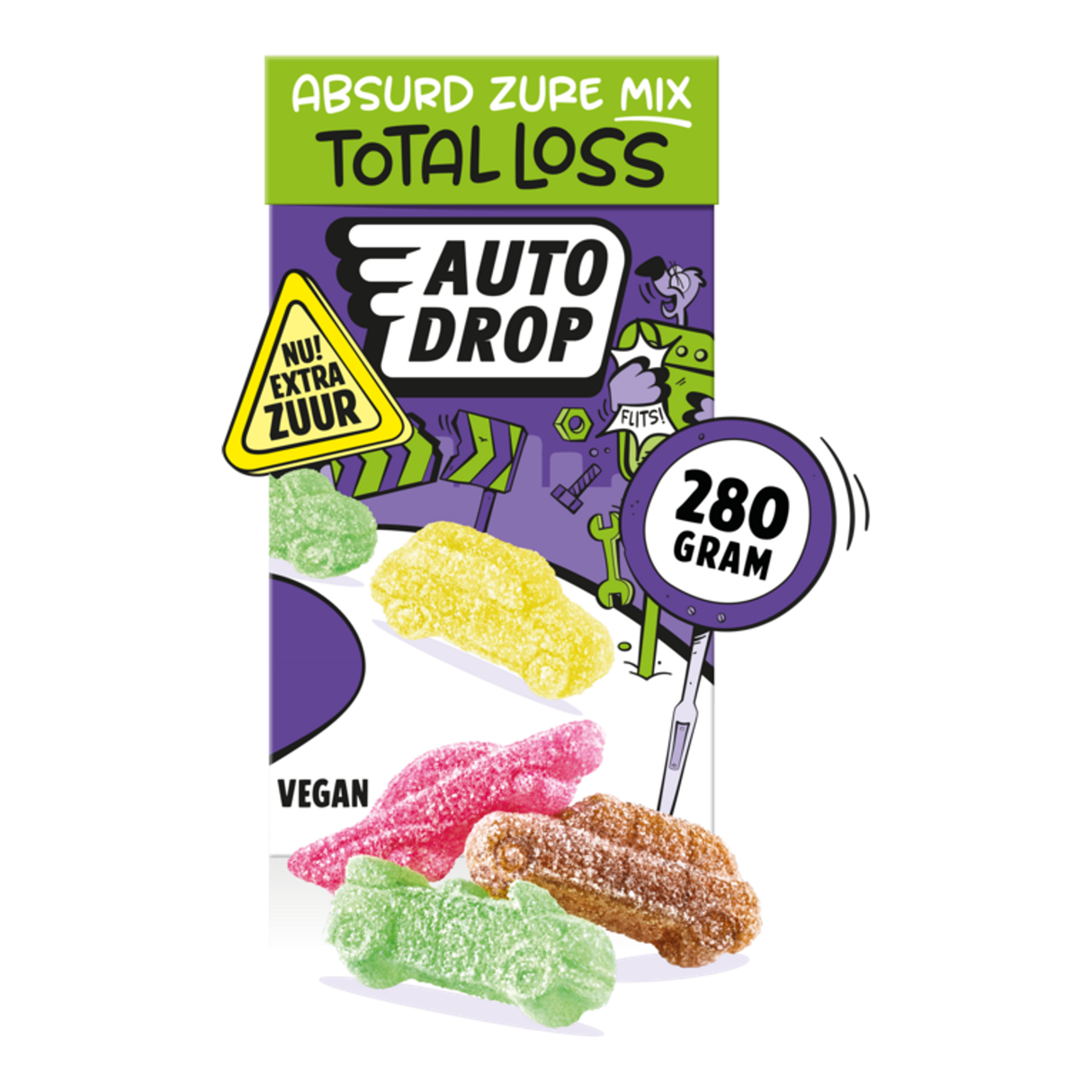 Autodrop absurd zure total loss vegan (6x 280 gr)