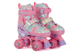 Patins à roulettes réglables Aventuri à paillettes légèrement roses taille 31-34(s)