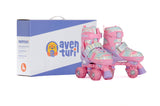Patins à roulettes réglables Aventuri à paillettes légèrement roses taille 31-34(s)