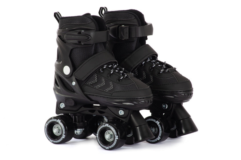 Aventuri patins à roulettes réglables botte semi-souple noir taille 31-34 (s)