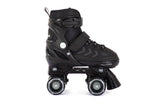 Aventuri patins à roulettes réglables botte semi-souple noir taille 27-30 (xs)