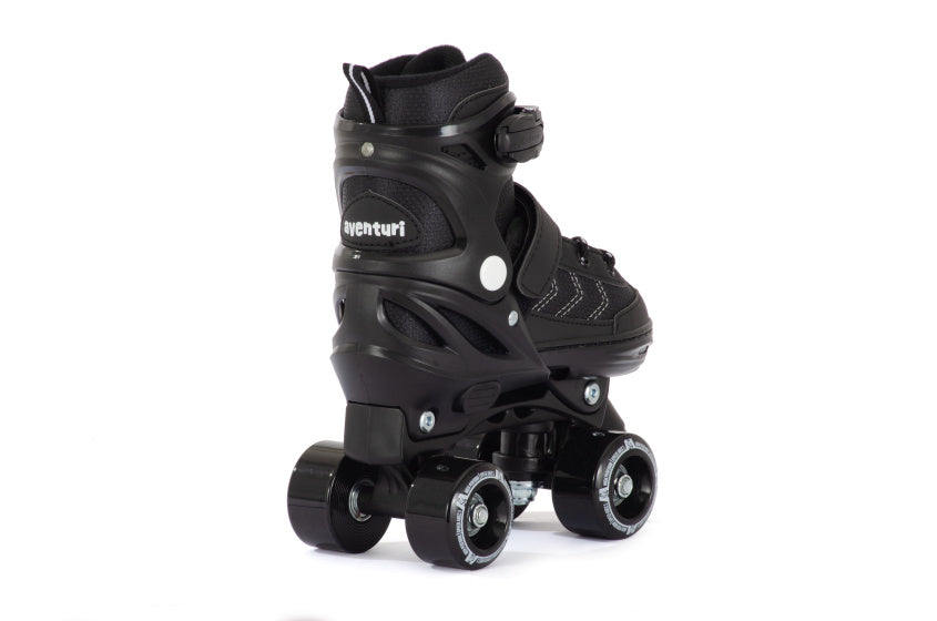 Aventuri patins à roulettes réglables botte semi-souple noir taille 31-34 (s)