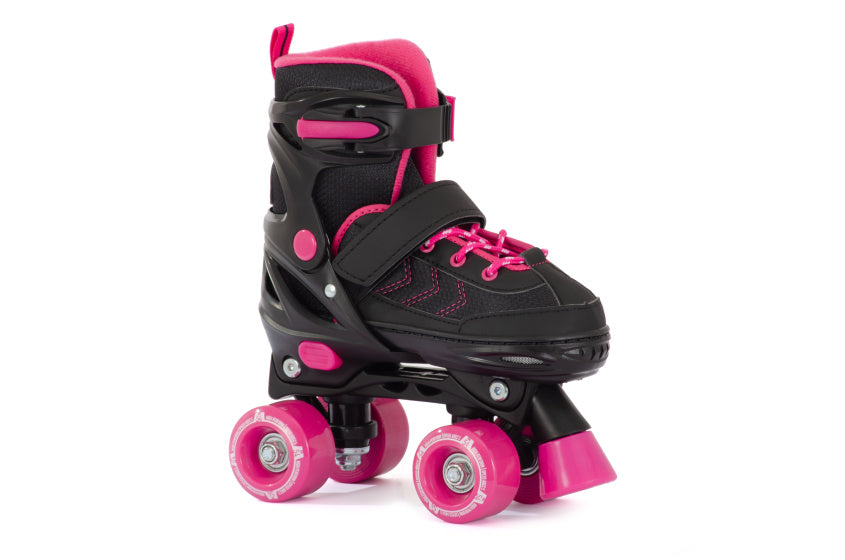 Aventuri patins à roulettes réglables botte semi-souple noir rose taille 35-38 (m)