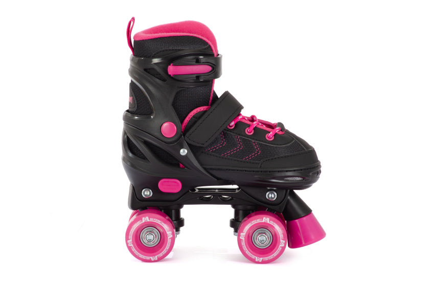 Aventuri patins à roulettes réglables botte semi-souple noir rose taille 35-38 (m)