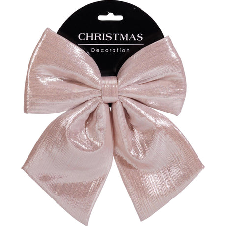 Noeud déco maison rose 23cm