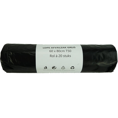 Sacs à ordures - 60 litres - 20 pièces