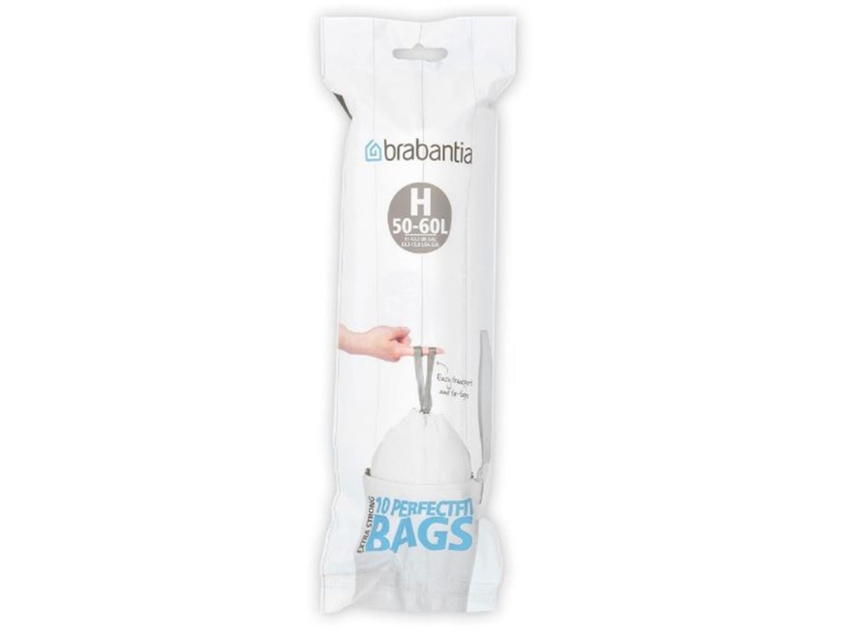 Brabantia sacs poubelles perfectfit h 50-60l 10 pièces