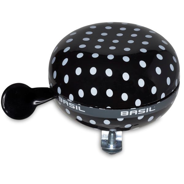 Basil Polkadot - Bicycle Bell - 80 mm - Blanc noir
