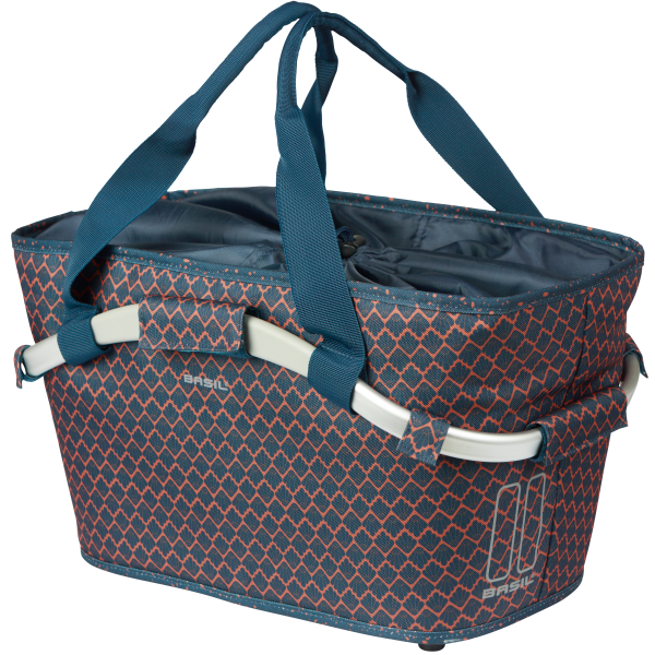 Basil panier à vélo flair carry all panier arrière avec fixation cible 38 x 21 x 27 cm - bleu marine