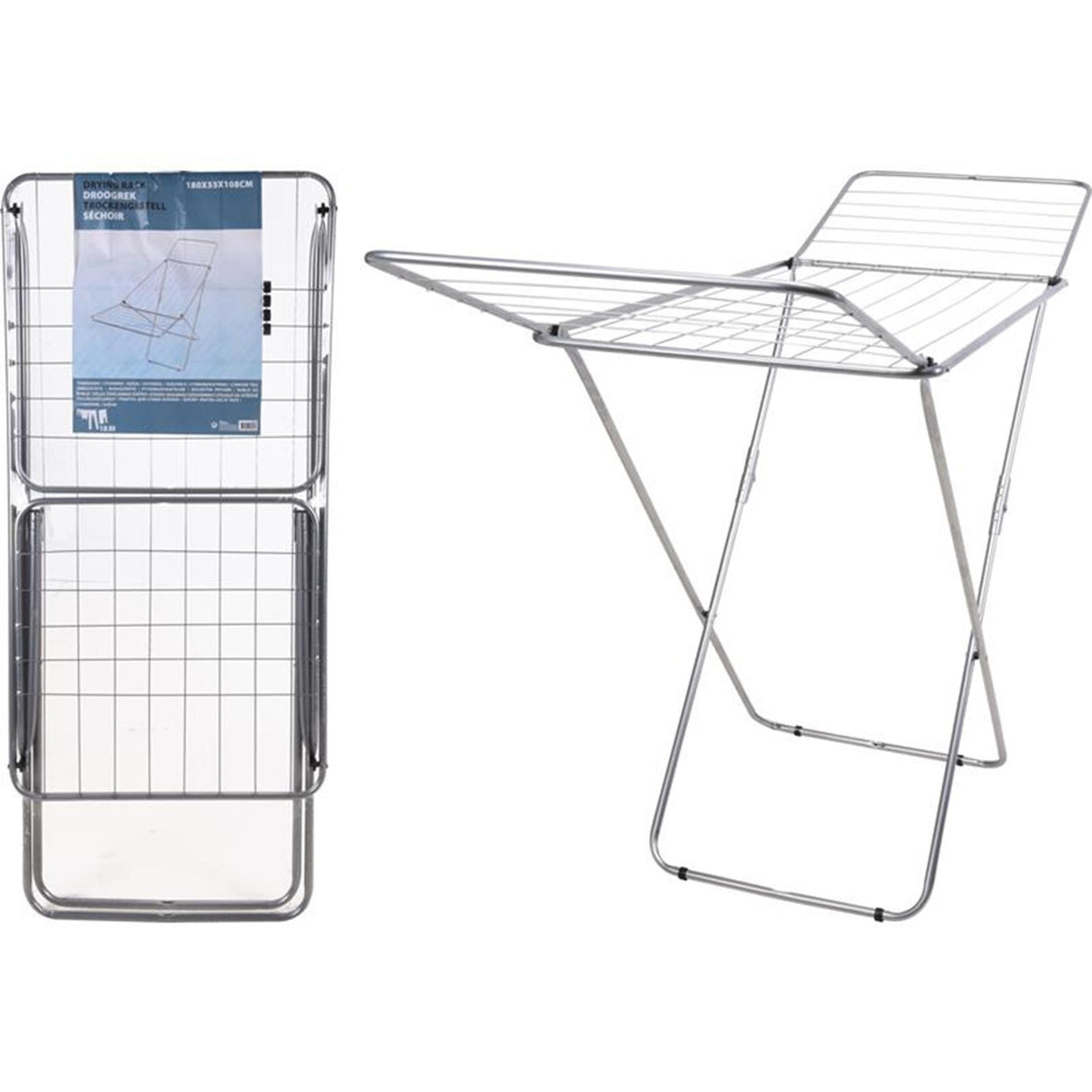 Etendoir à ailes pliable en métal Basic 18 m