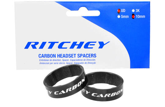 Ritchey - jeu d'entretoises wcs ud carbone 10mm 1-1 8'' 2 pièces