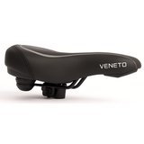 Edge Bicycle Saddle Veneto incl. Support arrière et lumière arrière - noir