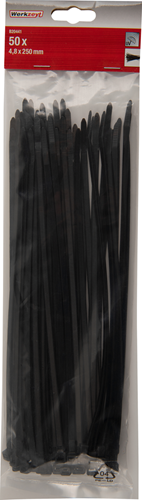 Con:p colson bandje (ty-rap) 4.8x250mm zwart 50st - b20441