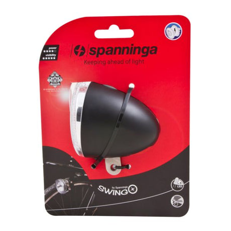 Spanninga Swingo Headlight Black Batt. carte
