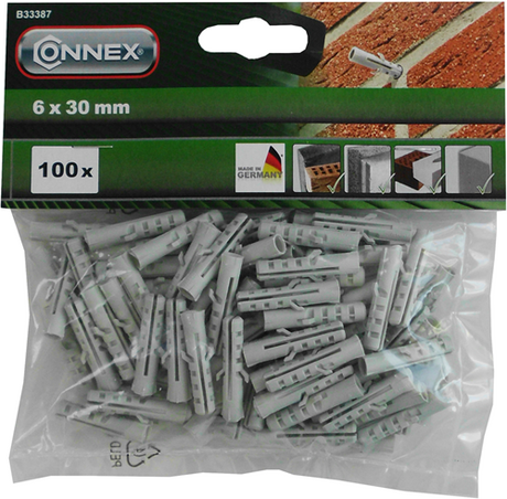 Bouchons Connex polyamide 6mm sachet 100pcs - b33387