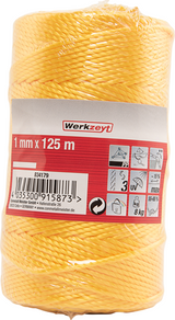 Werkzeyt corde pp 1mm 8kg jaune bobine 125m - b34179