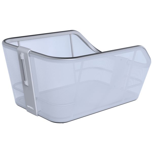 Basil Cento Tech Fibre WSL - Bicycle Panier - au dos - Ice Blue Silver