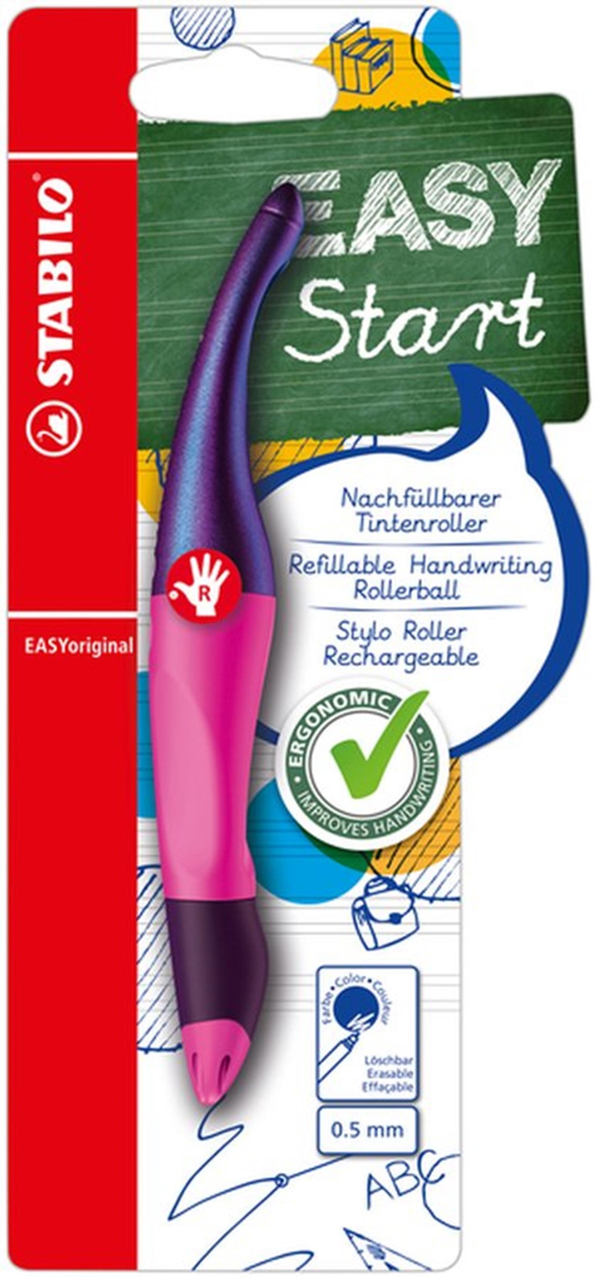 Stabilo easyoriginal holographe magenta droit 0,5mm