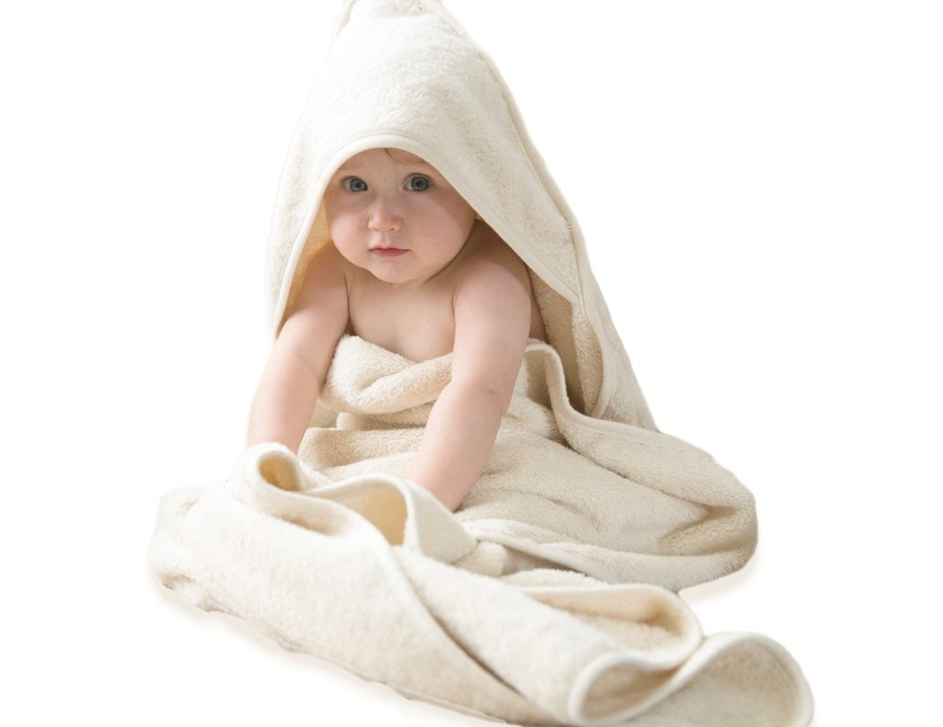 Serviette bébé à capuche Bo charançon - blanc crème