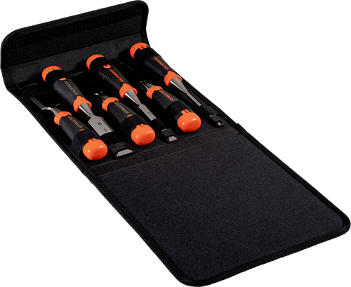 Bahco 434-s6-pp Jeu de 6 burins ergonomiques dans un support en polyester | 434-s6-pp