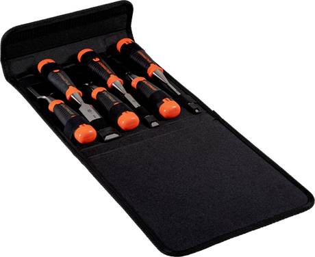 Bahco 434-s6-pp Jeu de 6 burins ergonomiques dans un support en polyester | 434-s6-pp