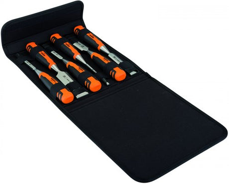 Jeu de ciseaux professionnels Bahco dans un sac en toile | 6 parties - 424p-s6-pp