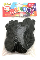 Ballons Globos noirs (25 pièces en sachet)