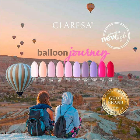 Claresa vernis gel uv led 5ml rose 504 voyage ballon