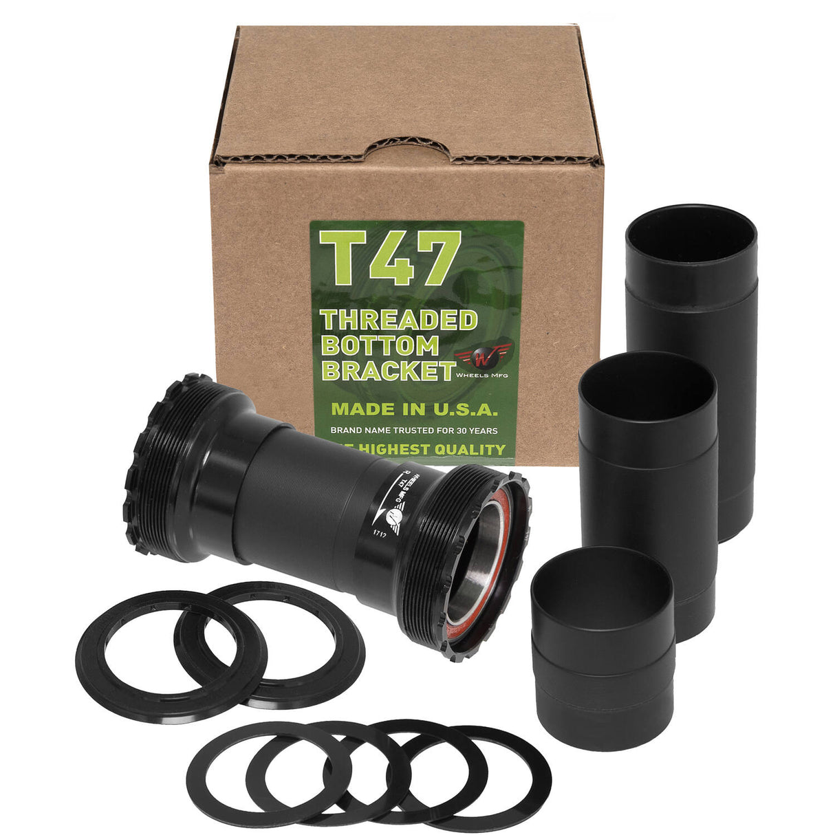 Roues de fabrication roues MFG Bras Bras T47 BB30 ACB Black