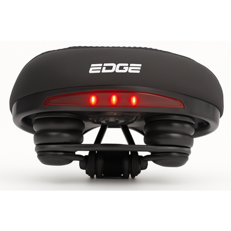 Edge Bicycle Saddle Veneto incl. Support arrière et lumière arrière - noir