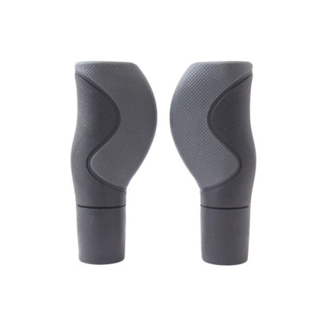 Ensemble de poignée ergonomique - 2 composants - 130 130 mm - gris noir - avec tranche - Bar-end Cap