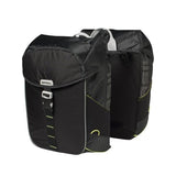 Basil Miles Double Bag - Sac à double vélo étanche, unisexe, sportif, zwart -limoen